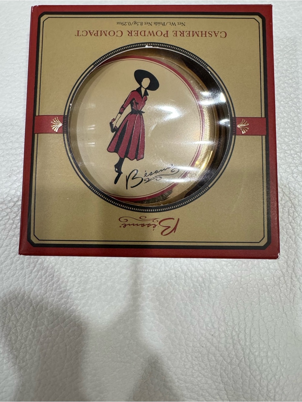 Besame Compact Powder Compact - CASHMERE POWDER COMPACT in Warm Tan